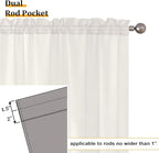 Aiyufeng 2 Pack Ivory Sheer Curtain 84 Inches Long, Light Filtering Airy Voile Drapes for Living Room, Patio, Sliding Door, Each 40" W x 84" L