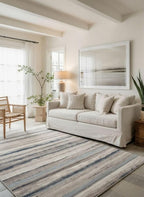 RUG BRANCH Havana 5' x 8' (5'3" X 7'7") Scandinavian Indoor Area Rug, Contemporary, Blue Brown - Living Room, Bedroom, Dining Room, and Kitchen