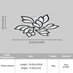 Garwarm LED Ceiling Light, Dimmable Modern Flower Shape Flush Mount Ceiling Lamp, 75W Acrylic Petals Ceiling Chandelier Lighting with Remote Control for Living Room Bedroom Dining Room (Black)