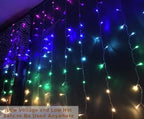 Rainbow Fairy String Curtain Lights with Remote, Twinkle LED Ombre Light Curtain for Girls Room, Bedroom, Teen Room, Kid's Room, Unicorn Theme, Party, Christmas Décor Gift (Rainbow)