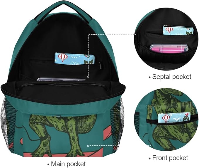 Custom Children's Name School Backpack Personalized Schoolbag Skateboard DinosaurTravel Bag for Teens Girls Boys