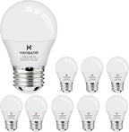 hansang A15 LED E26 Small Light Bulb, Daylight 5000K, 60Watt Equivalent Ceiling Fan Light Bulbs, E26 Standard Base Appliance Light Bulb, 600 Lumen, CRI85+, Eye Protection, 120V, Non-Dimmable 8 Pack