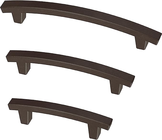 Franklin Brass (10-Pack) – Deep Bronze Cabinet Handles, 4 Inch Hole Center, Pulls for Drawers, Kitchen Cabinet Door, Dressers | Pierce