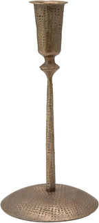 Creative Co-Op Hand-Forged Hammered Metal Taper, Antique Brass Finish Candle Holder