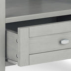 SIMPLIHOME Warm Shaker SOLID WOOD 20 Inch Wide Rectangle Transitional End Side Table in Fog Grey, For the Living Room and Bedroom