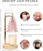 Candle Warmer Lamp with Timer, Adjustable Height and Dimmable, Birthday Christmas Gifts for Women, Mothers Day Gifts for Mom, Unique House Warming Gifts New Home Decor(Pink)
