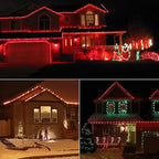 Brizled Red String Lights, 16ft 25 LED Faceted C9 Chrsitmas Lights, Connectable 120V UL Certified Tree Lights, Indoor Outdoor Christmas String Lights for Xmas, Patio, Party