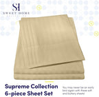 Cal King Size Bed Sheets - 6 Piece 1500 Supreme Collection Fine Brushed Microfiber Deep Pocket California King Sheet Set Bedding - 2 Extra Pillow Cases, Great Value, California King, Dobby Sage