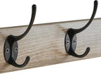 YMYNY Coat Rack Wall Mount with Shelf, 2 Pack 23.6" Coat Hooks Wall Mount, Wall Hooks for Hanging, Coat Hanger Wall Mount, Hat Rack for Wall, Towel Hooks for Bathrooms, Silver Gray UHWS004Y-2