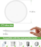 zemty 12 Inch White Flush Mount Ceiling Lights Super Slim 28W 3200lm LED Light Fixture, Warm Natural Cool White Selectable Lighting Fixture for Bedroom, Kitchen, Basement