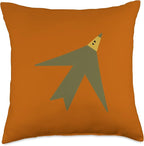Cute Scandinavian Animals Designs Chic Scandinavian Bird Minimalism Throw Pillow, 18x18, Multicolor