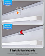 MYPLUS 24 Inch Under Cabinet Lights with Hand Wave, Under Counter Lighting 4000K Natural White,Dimmable,Plug and Play,LED Lights for Kitchen Cabinet, Cupboard, Closet, Desk