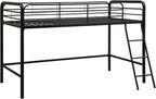 DHP Junior Loft Bed, Space-Saving Metal Frame, Black Finish, Ideal for Younger Children