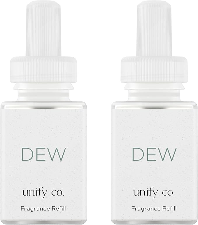 Pura & Unify Co. Home Scent Refill - Smart Air Diffuser - Up to 120-Hours of Luxury Fragrance per Refill - Home Essential - Clean & Safe Diffuser Fragrance - 2 Pack, Dew