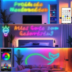 Cozylady 20Ft RGB LED Neon Rope Lights for Bedroom, 6m LED Strip Lamp with Double Sided Adhesive Tape, App/Remote Control Waterproof DIY Lights Decorate The Outdoor and Indoor of Your Home.