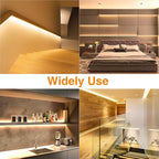 Warm LED Strip Lights,Onforu16.4ft Dimmable Strip Lighting,3000K 5m 12v Tape Light, 2835 LEDs Flexible Warm White Rope Light for Home,Kitchen,Under Cabinet,Bedroom, Christmas Decor, Non-Waterproof