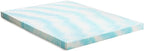 Linenspa 4 Inch Gel Swirl Memory Foam Mattress Topper – Cooling Gel Infused – Pressure Relieving Bed Topper - Mattress Pad – CertiPUR Certified - Twin XL Size