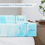 IULULU Mattress Topper, 2 Inch Gel Memory Foam Mattress Topper for Full Size Bed, Blue