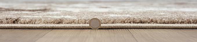 Keen Home Design Area Rugs - 4x6 Non-Shedding, Abstract Rugs for Kitchen, Living Room, Bedroom, Dining Room, Entryway - Size: 4' x 6', Multi