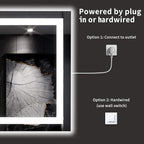 LOAAO 66"X40" LED Mirror for Bathroom, Lighted Bathroom Mirror with Lights, Anti-Fog, Dimmable, Memory Function, Easy to Install, Clear Reflection