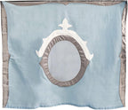 Max & Lily Underbed Curtain for Low Bunk/Loft Bed, Princess Play Privacy Set for Kids, 2 Panel Cotton Set for Bottom Bunk, Blue/Silver