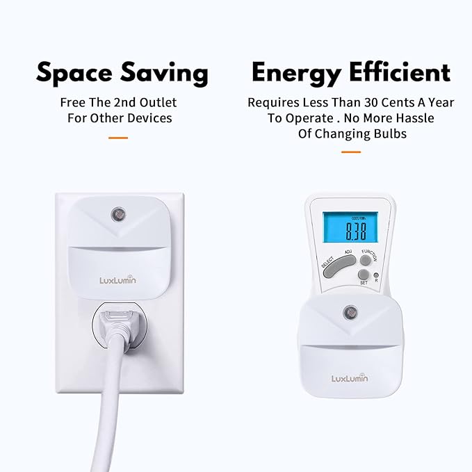 LED Night Lights Plug into Wall with Dusk-to-Dawn Sensor, Automatically Turn on and Off,Night Light for Kids,Bedroom,Bathroom,Stairs, White, 6 Packs