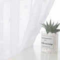 MYSKY HOME Small Curtains for Bedroom Windows Panels Light Filtering White Pom Pom Sheer Curtains 63 Inch Long for Nursery Girls Room Rod Pocket Kitchen Voile Drapes 52 x 63 inch 2 Sets