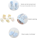 Unisex Baby Terry Socks 5-Pack for Baby boy and girl 0-12 Months Warm Cotton Socks