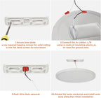 TALOYA Flush Mount Ceiling Light with Remote,3000K-6500K Adjustable,2000K Nightlight,12 Inch, Led Low Profile Ceiling Lights for Bedroom, Living Room, Kitchen, White