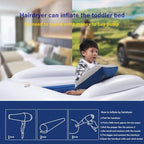 Toddler Travel Bed, Portable Inflatable Toddler Bed | Kids Air Mattress | Kids Travel Bed Blow Up Mattress with Sides, Idea for Road Trip Camping Sleepovers