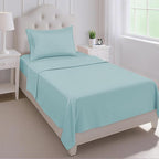 Mejoroom Twin Sheet Set - Hotel Collection Twin Sheets - Bedding Sheets & Pillowcases with Deep Pocket Fitted Sheet, Breathable, Wrinkle & Fade Resistant - 3 Piece(Grayish Green)