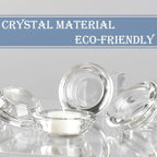 Clear Tealight Candle Holders - Set of 24, Round Chunky Glass Candle Holder, 3" Diameter - CH01