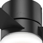 Hunter 44 inch Indoor Ceiling Fan with Light and Remote Control - For Bedroom or Living Room, Low Profile Mount, Black Modern Ceiling Fan with LED Light, Quiet, 3 Blades - Minimus 59453, Matte Black