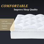 DOWNCOOL 3 Inch King Mattress, Ultra Thick and Fluffy Supportive Memory Foam Mattress Topper for Body Pain, Pad with Breathable Mesh Design for Deep Sleep, 80x78x3 Inches