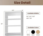 ROOMTEC 31.5" Medium Hanging Closet Unit, Modular Closet System with Hanging Rod, Wardrobe Organizer for Bedroom or Walk-in Closet, Wall Mounted, Customizable Clothes Storage Unit, White