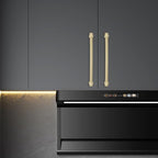 10 Pack 10 inch(254mm) Brushed Brass Kitchen Cabinet Handles Knurled Cabinet Pulls Gold Drawer Pulls Kitchen Cabinet Hardware Kitchen Handles Drawer Pulls Dresser Handles