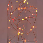 QBIS Battery Powered Fairy Lights for Bedroom, 40 LED Lights, Battery Operated String Lights for Christmas, Halloween Decorations, 6hr Timer Mode, Red, Orange, Yellow Fairy Lights