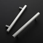 Ravinte Brushed Nickel Cabinet Handles 30 Pack 6-3/10 inch Satin Nickel Square Cabinet Pulls Silver Hardware for Kitchen Cabinets 8-4/5 inch Overall Length Stainless Steel Drawer Pulls