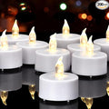 Battery Operated Tea Light Candles:200 Pack Flameless LED Realistic Flickering Candles 100+ Hours Electric Fake Candle in Warm White Ideal for Party, Wedding, Birthday, Gifts and Home Decoration