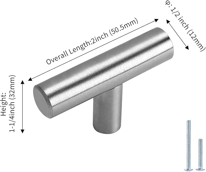 LONTAN 30 Pack Brushed Nickel Cabinet Knobs Dresser Drawer Knobs LS201BSS Kitchen Cabinet Hardware Knobs for Dresser Drawers Cabinet Hardware 2inch