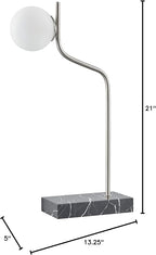 Leif LED Accent Lamp – Modern Luxury Table Lamp with Glass Bulb and Marble Base, Commercial Grade Accent Lighting for Bedroom or Living Room
