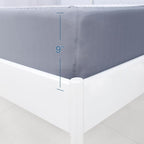 Twin Size Box Spring Cover with Smooth and Elastic Woven Material, Alternates for Bed Skirt, Wrinkle & Fading Resistant, Washable, Dustproof