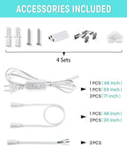 (4 Pack) 4FT T5 LED Shop Light,6500K,20W,2300LM(Super Bright White) Linkable LED Integrated Fixture,Garage Ceiling and Cabinet Light,Strip Light,Corded Electric with ON/Off Switch