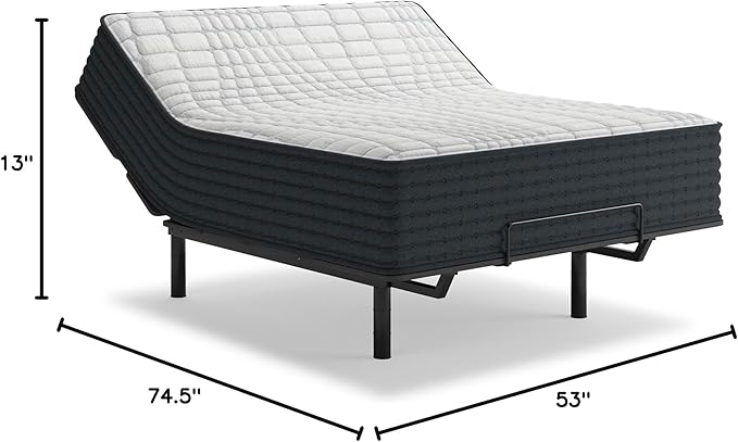 Signature Design by Ashley Hybrid 1300 13 Inch Plush Gel Memory Foam Mattress with Edge Support for Pressure Relief, Full, Fiberglass Free, Mattress in A Box