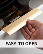 5 Pack 8 inch self Adhesive Cabinet pulls Adhesive Cabinet Handles Gold Drawer Edge pulls Stick on Handles for Cabinet Finger pulls for Cabinet Drawer Handles Seam