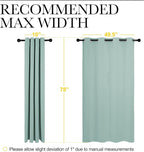 NICETOWN Aqua Blue Blackout Curtains 78" Long for Office, Dining Room, Guest Room, Sound Reducing Heat and Cold Block Curtain Panels for Modern Decorative (55" Wide by 78" Long, 2 Pieces)