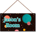 Personalized Sign Stars Wall Hanging Sign For Kids Room, Motivational Hanging Plaque Sign Outer Space Room Wall Art Decor, Starry Sky Nursery Decor for Boys Room Playroom Décor