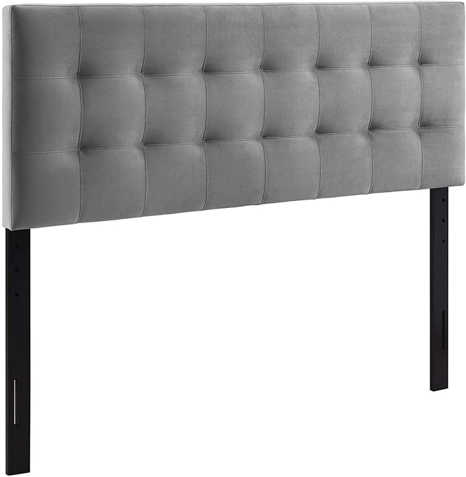 Modway Lily King Biscuit Tufted Performance Velvet Headboard, Gray