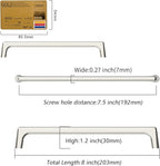Amerdeco 10 Pack Brushed Satin Nickel Cabinet Pulls 7.5 Inch(192MM) Hole Centers Kitchen Cabinet Handles Hardware Kitchen Handles for Cabinets Cupboard Handles Drawer Pulls ZH0041