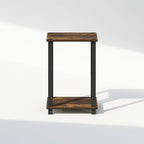 Furinno Simplistic Night Stand, 2-Tier Small Nightstand with Open Shelf, Toolless Assembly Bedside Table, End Table, Side Table, for Bedroom, Living Room, Amber Pine